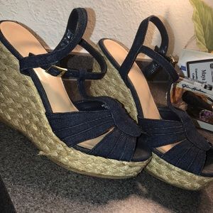 Jean printed wedges